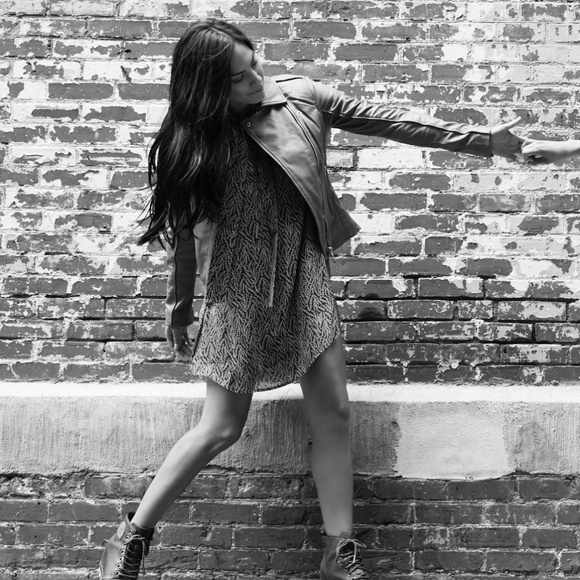 Zara Leather Moto Jacket - Picture 2 of 5